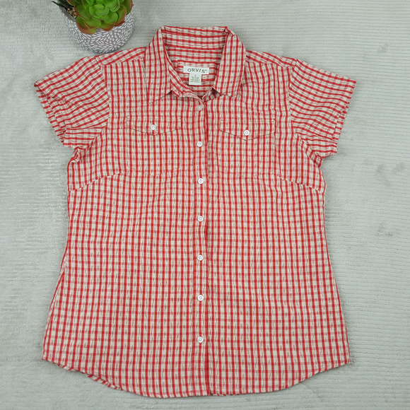 Orvis Tops - PRICE DROP* Orvis Red Country Plaid Top